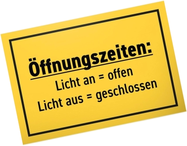 Pizzeria Ristorante Etna - Öffnungszeiten Schild